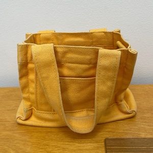 Denim yellow mini Toto bag